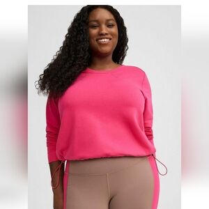 Torrid Supersoft Fleece Bungee Sweatshirt Pink Sz 1x 2x 3x